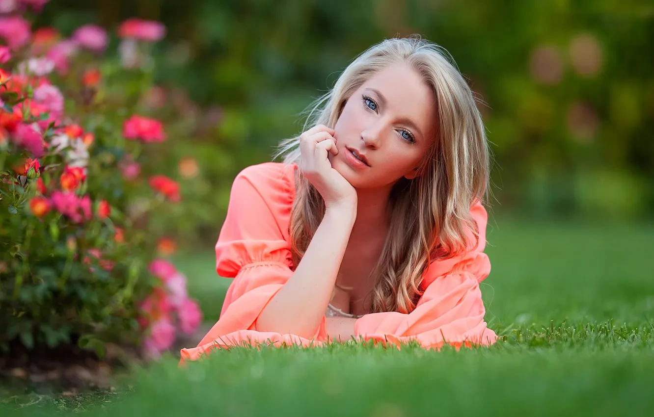 Photo wallpaper summer, look, portrait, neckline