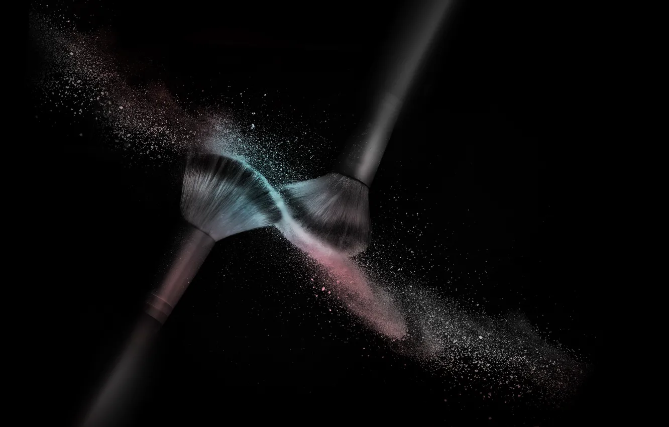 Photo wallpaper color, glow, dust, brush, brushes