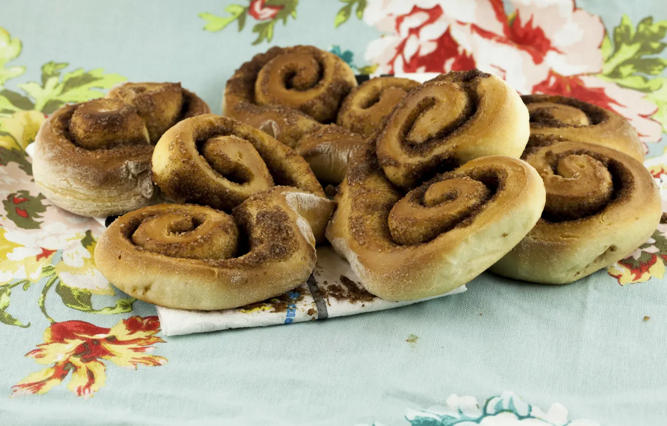 Photo wallpaper food, Cinnamon rolls, Rolls of cinnamon
