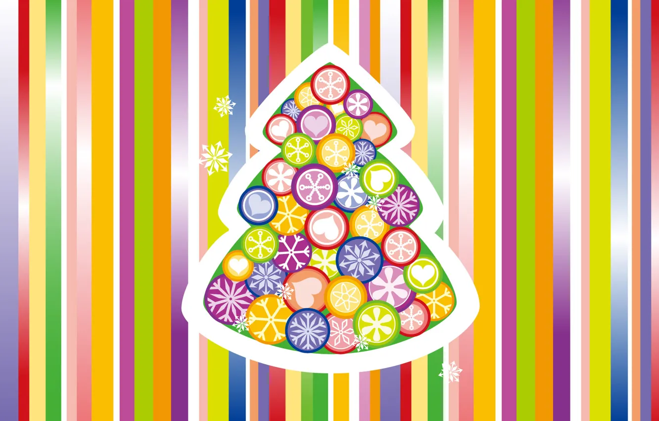Photo wallpaper snowflakes, strip, background, holiday, toy, colored, new year, herringbone