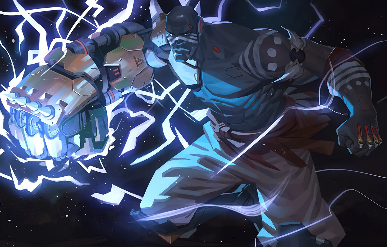 Photo wallpaper game, weapon, punch, strong, Overwatch