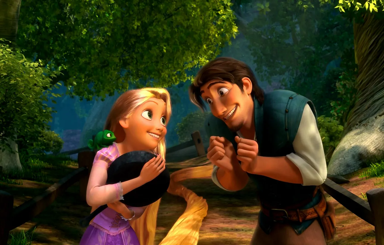 Photo wallpaper hair, Rapunzel, Rapunzel: a Tangled tale, Flynn Rider