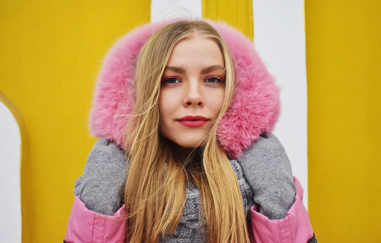 Photo wallpaper girl, winter, russia, kazakhstan, cold, warm