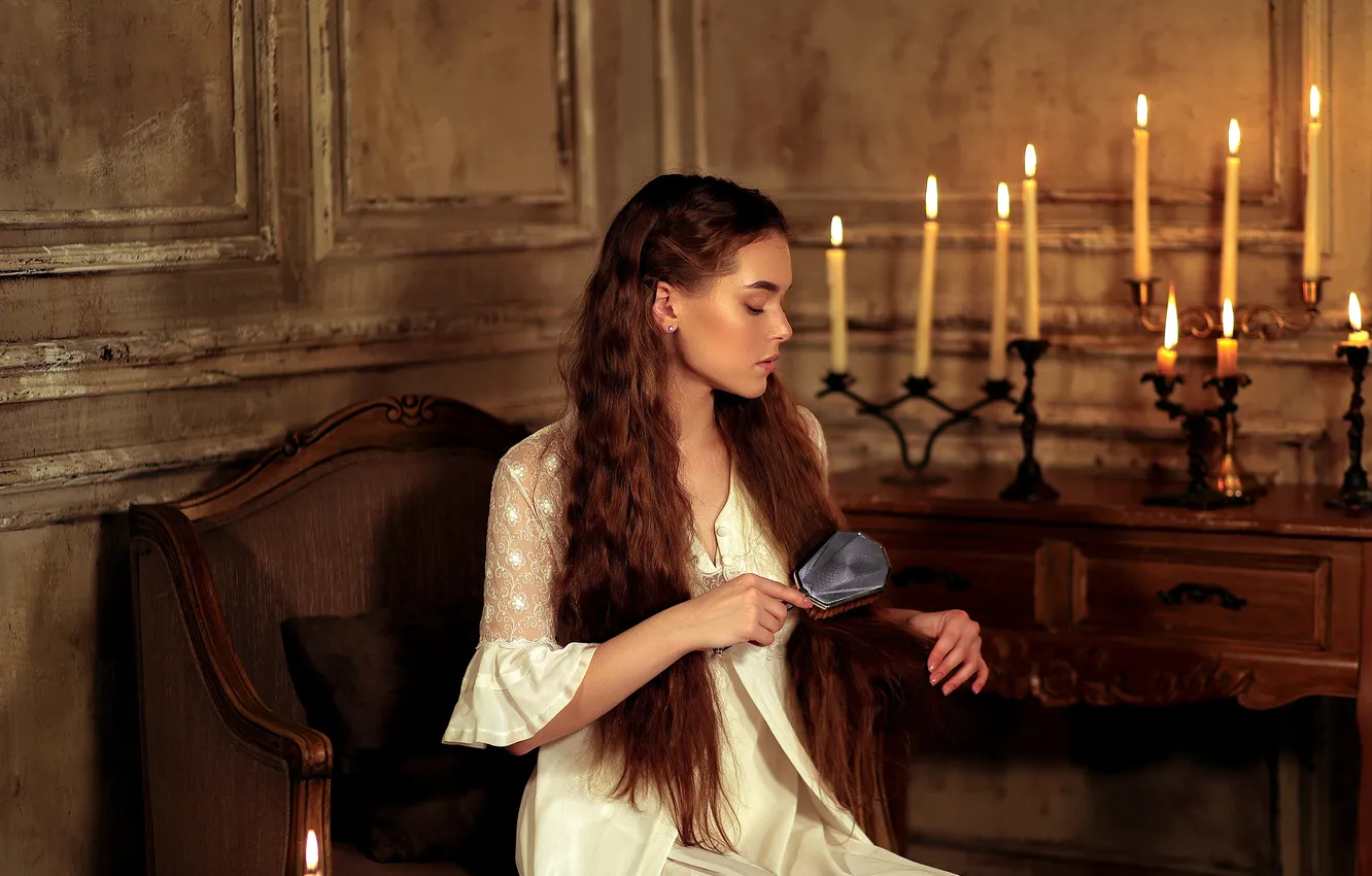Photo wallpaper look, girl, Albina Khusainova
