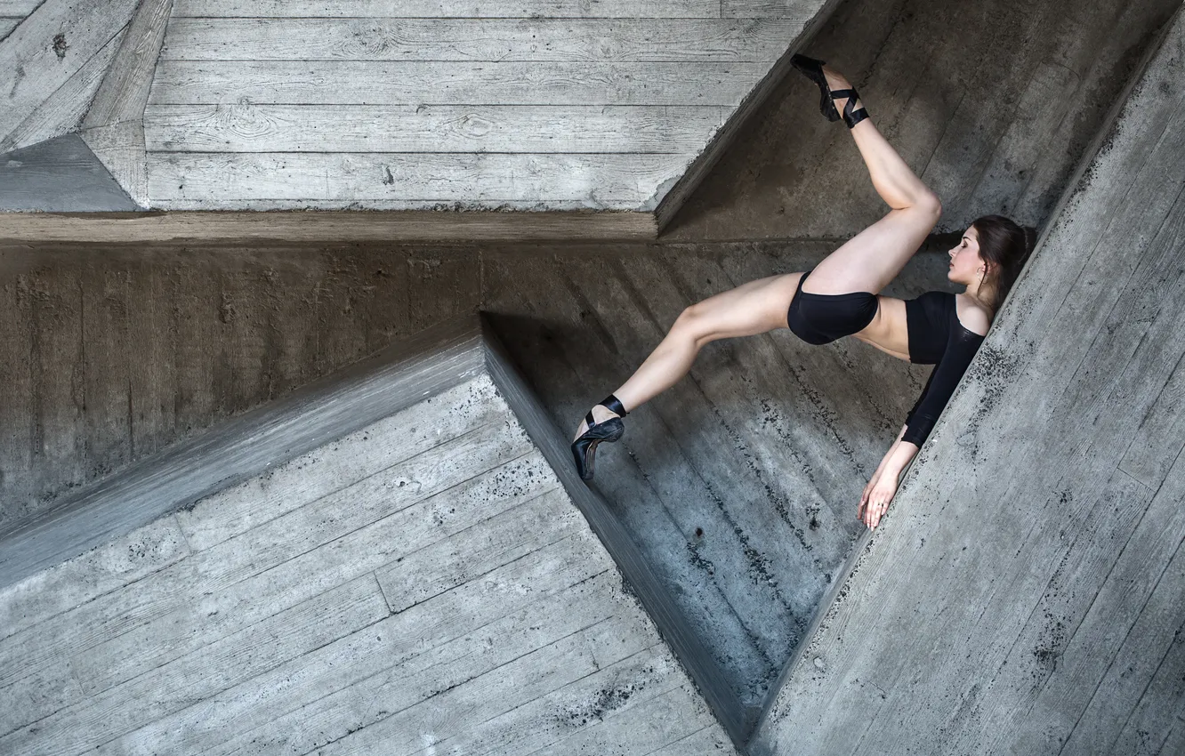 Photo wallpaper girl, pose, ballerina