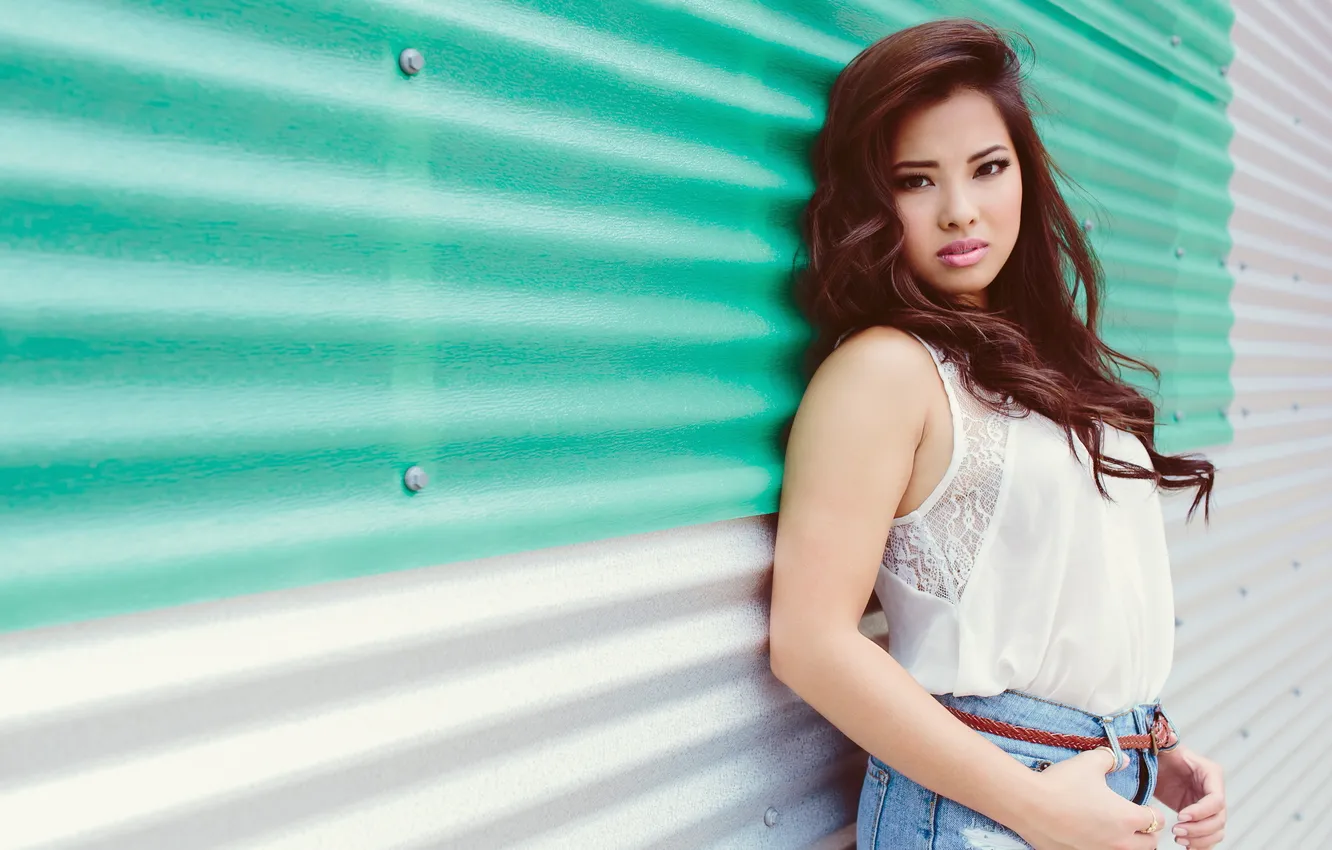 Photo wallpaper girl, pose, background