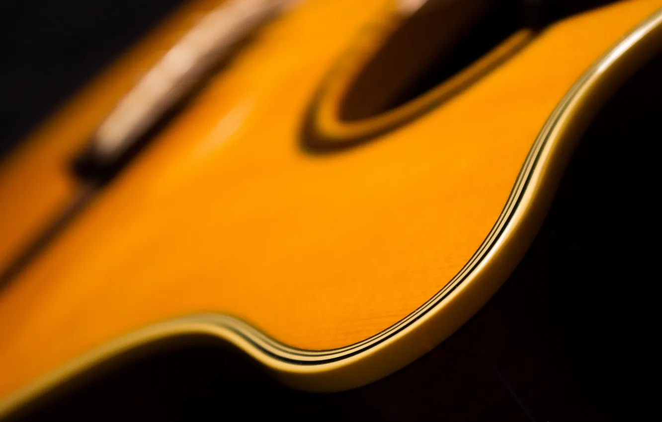 Photo wallpaper macro, background, guitar
