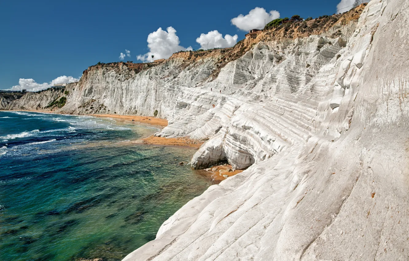 Photo wallpaper sea, nature, rocks, shore