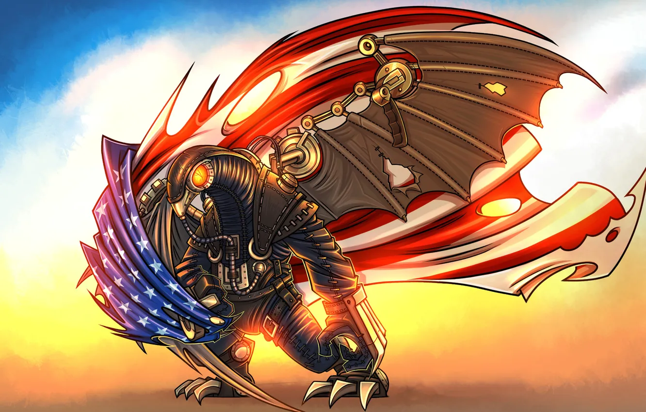 Photo wallpaper flight, art, Nightingale, BioShock Infinite, Songbird