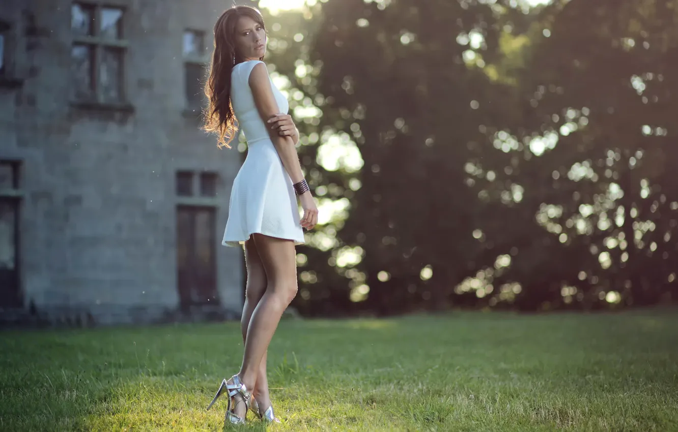 Photo wallpaper look, dress, lighting, Caroline