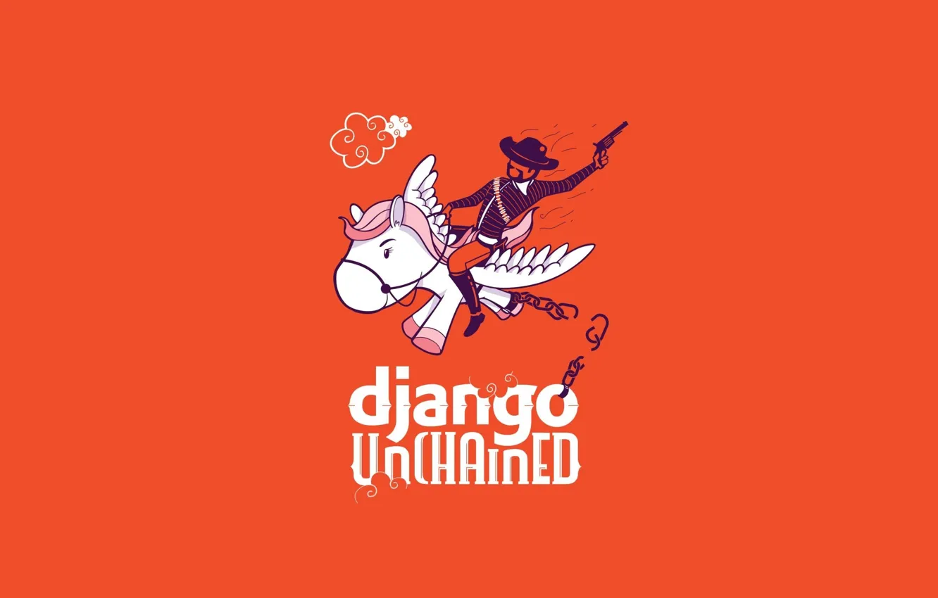 Photo wallpaper gun, background, pony, shackles, Django Unchained, Django Exemption