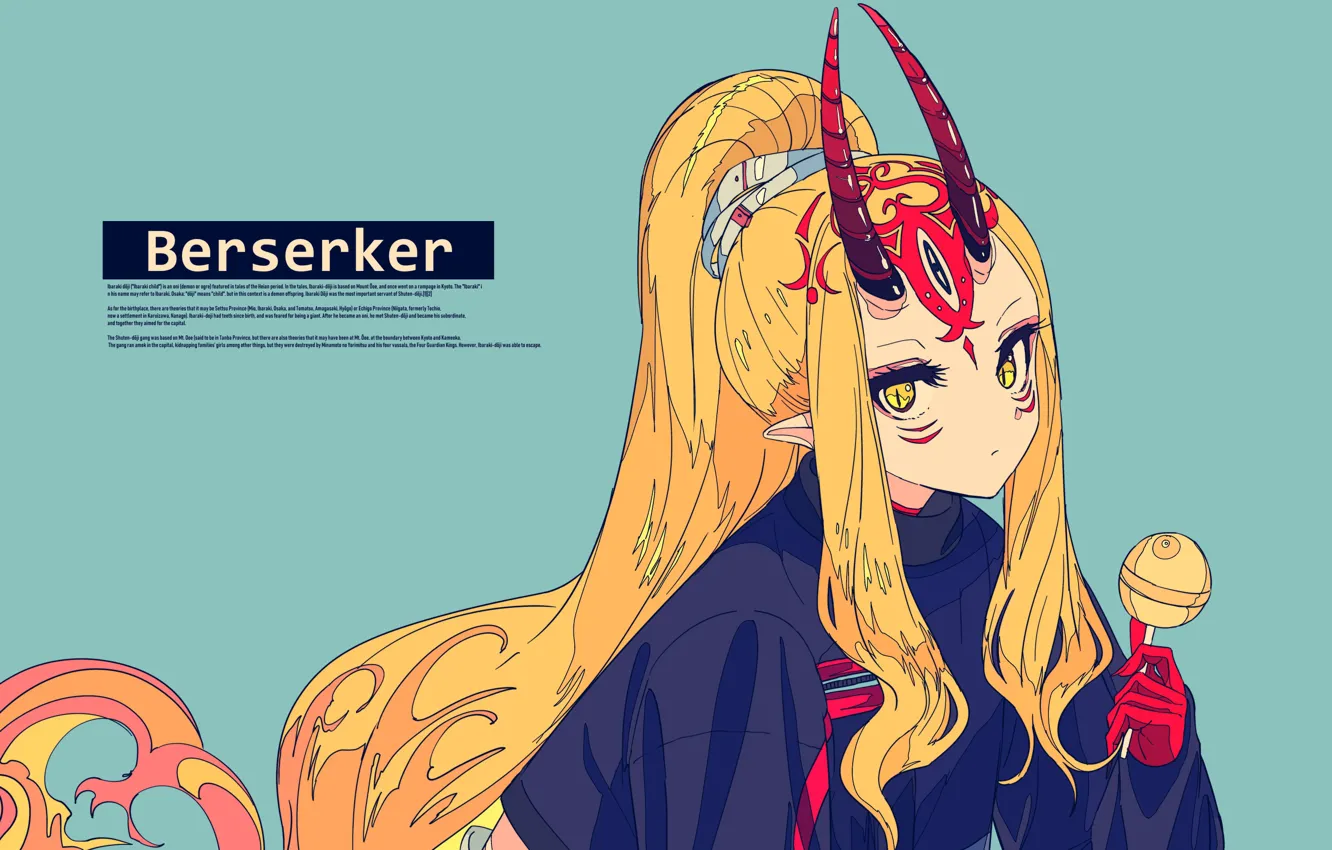Photo wallpaper Berserker, Fate/Grand Order, Kogecha, Ibaraki-doujinshi