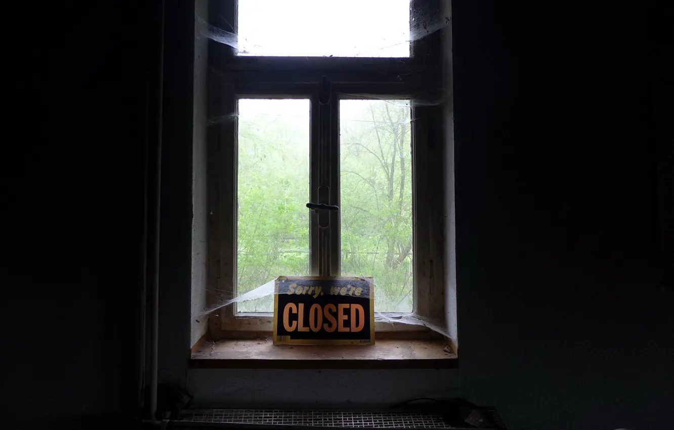 Photo wallpaper room, window, table