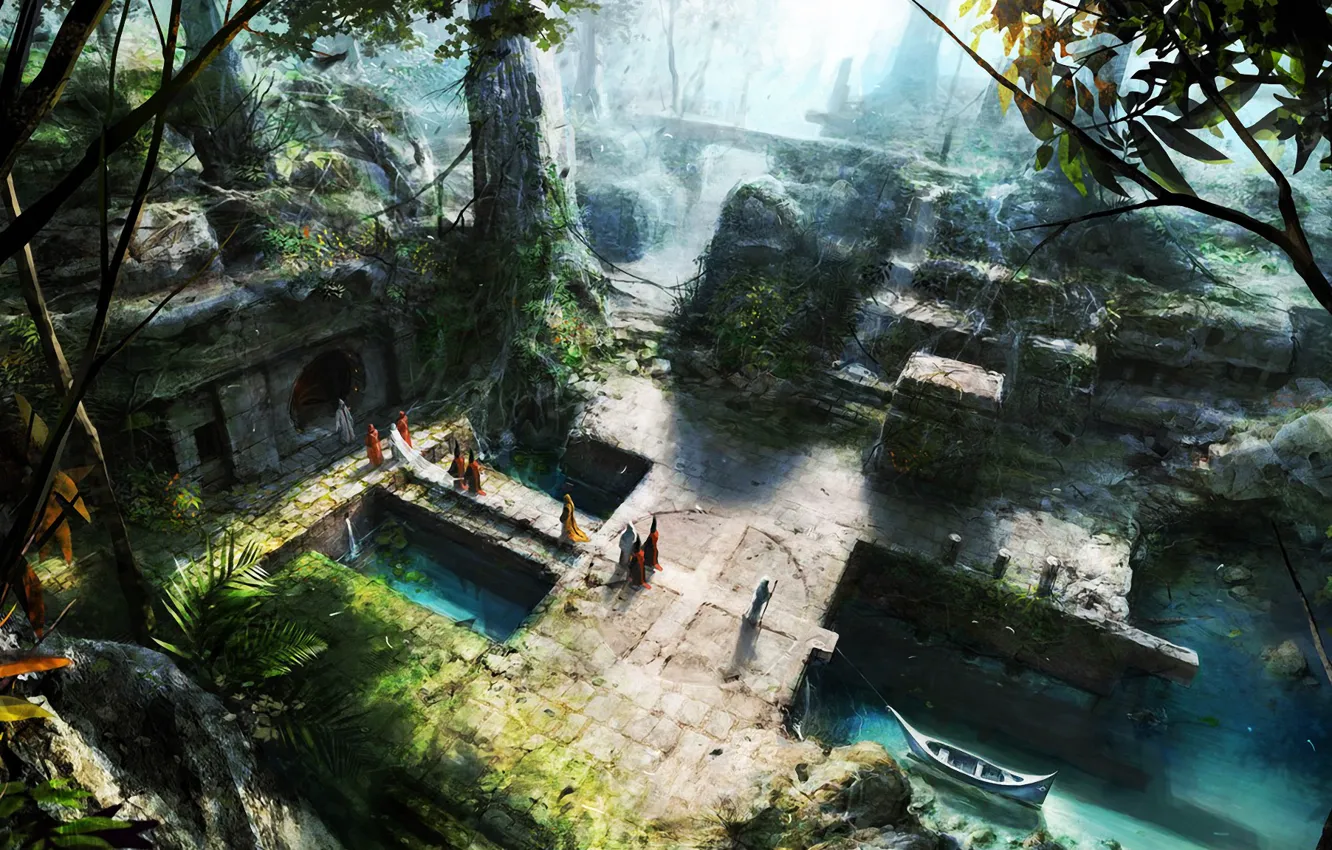 Photo wallpaper fantasy, ritual, temple