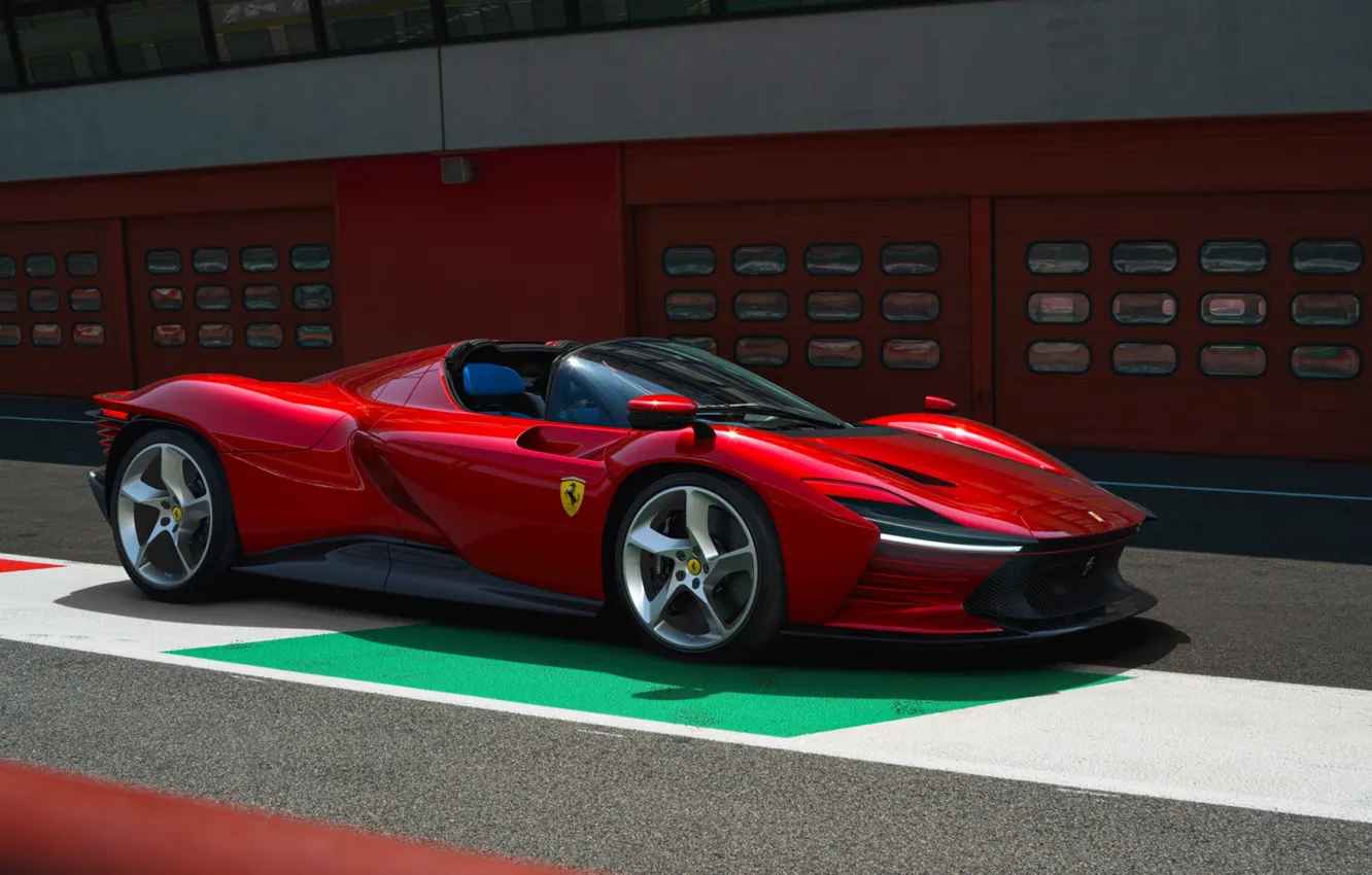 Photo wallpaper Ferrari, Daytona, sports car, exterior, 2022, streamlined shapes, SP3