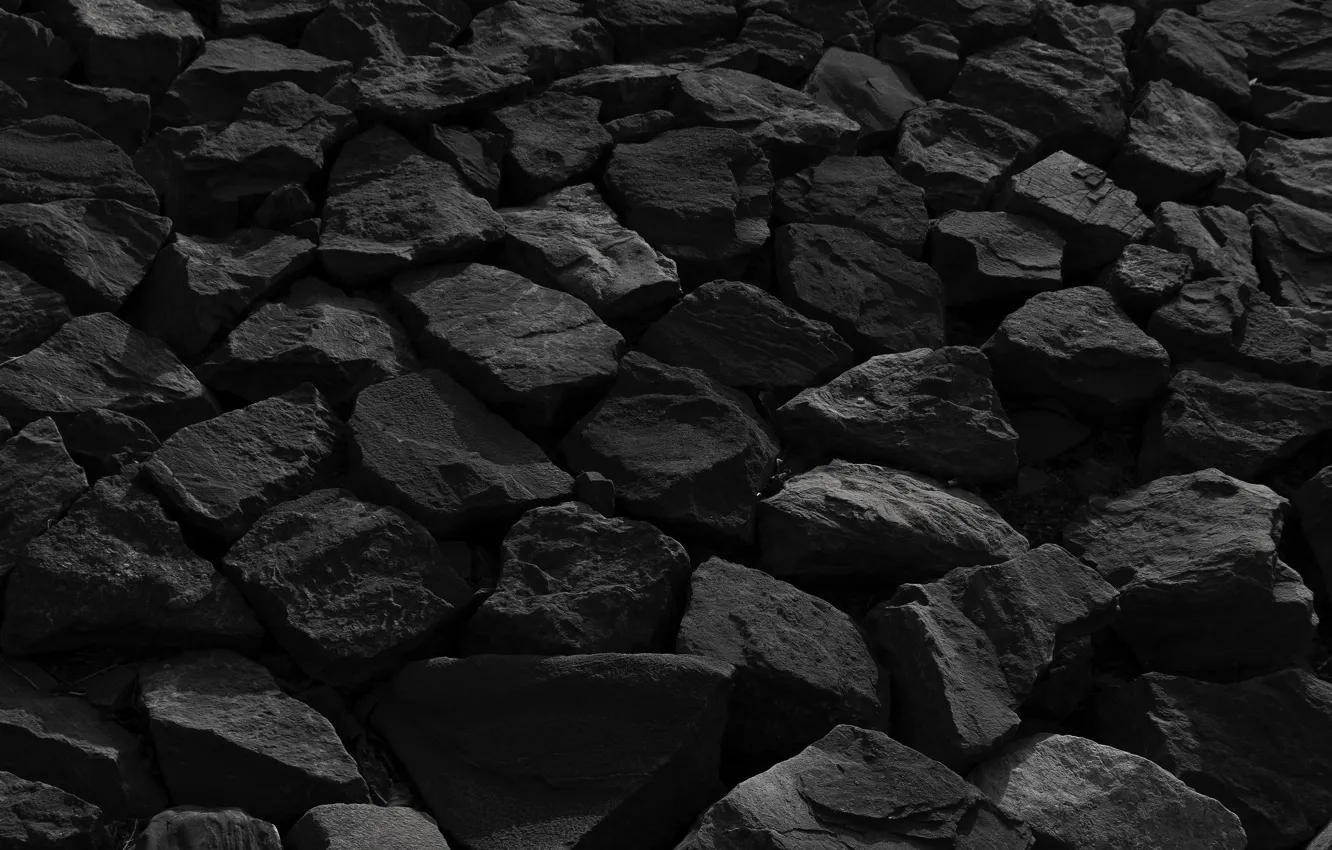 Photo wallpaper stones, stones, black and white