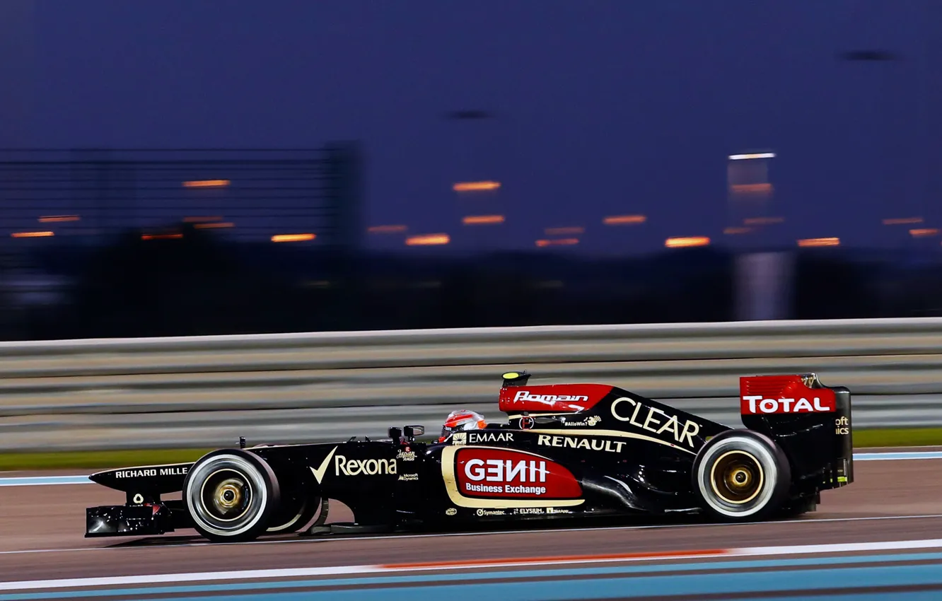 Photo wallpaper Lotus, formula 1, e21, Romain Grosjean