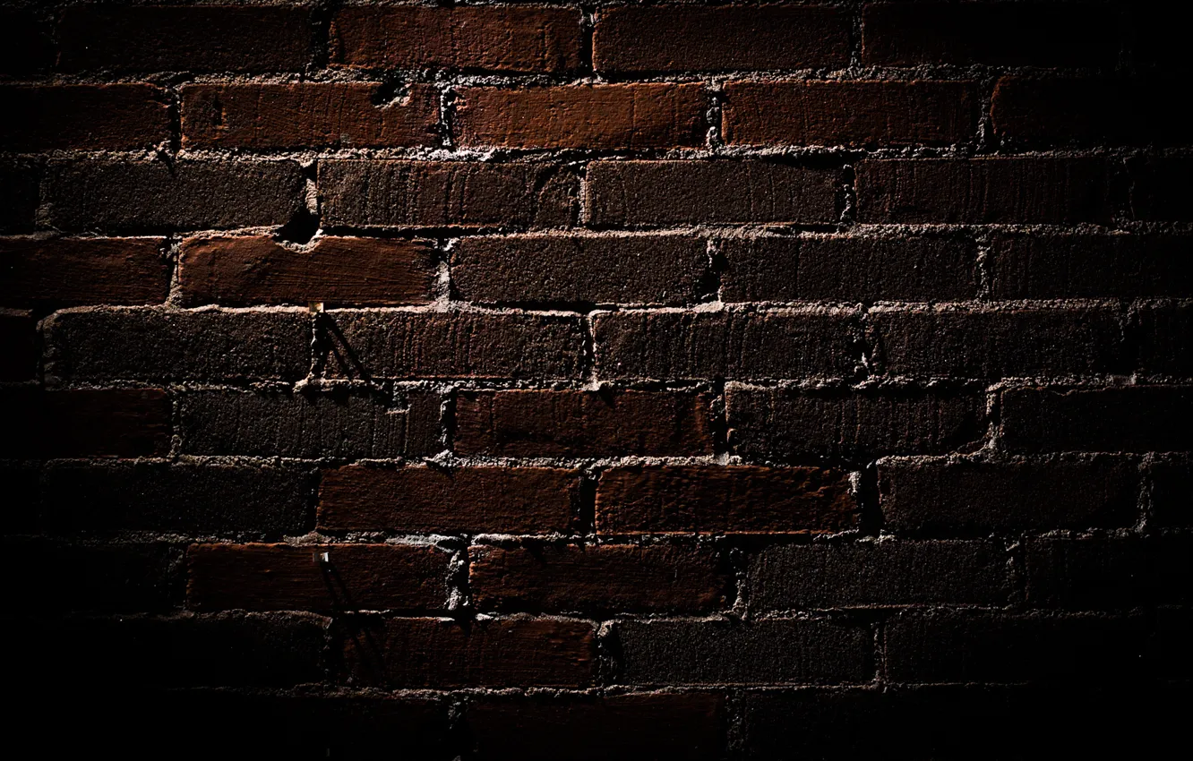 Photo wallpaper dark, brick, texture