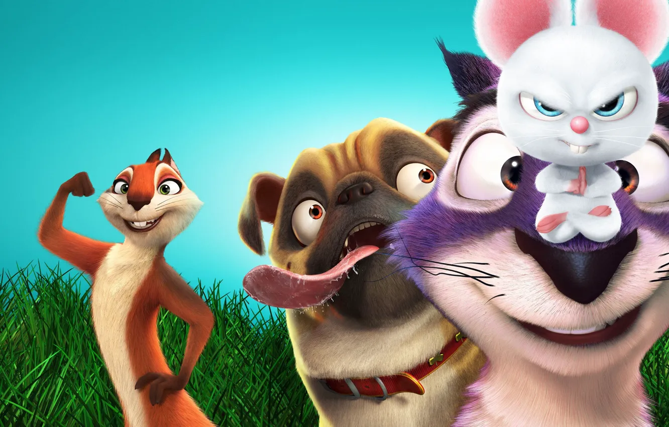 Photo wallpaper animals, cartoon, characters, The Nut Job 2, The Nut Job 2 Nutty by Nature