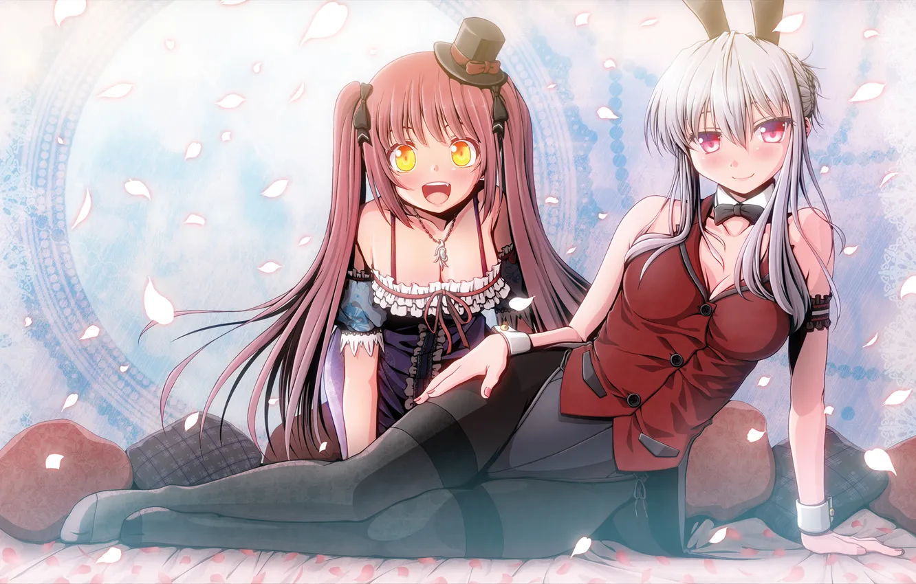 Photo wallpaper chest, girl, joy, Bunny, art, embarrassment, schneider117