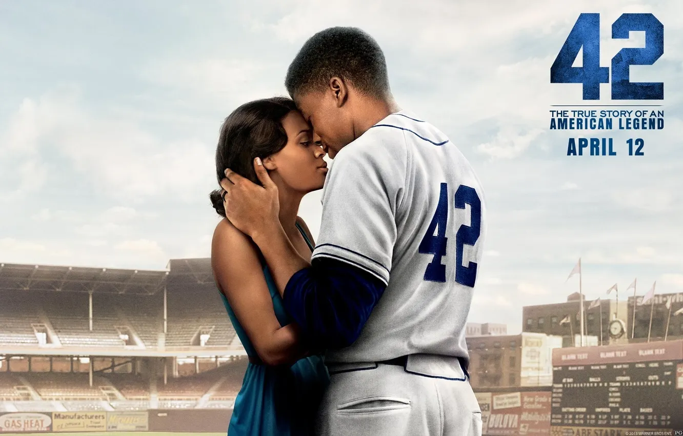 Photo wallpaper Chadwick Boseman, Nicole Bihar, Jackie Robinson, nicole behaire, Chadwick Bosman