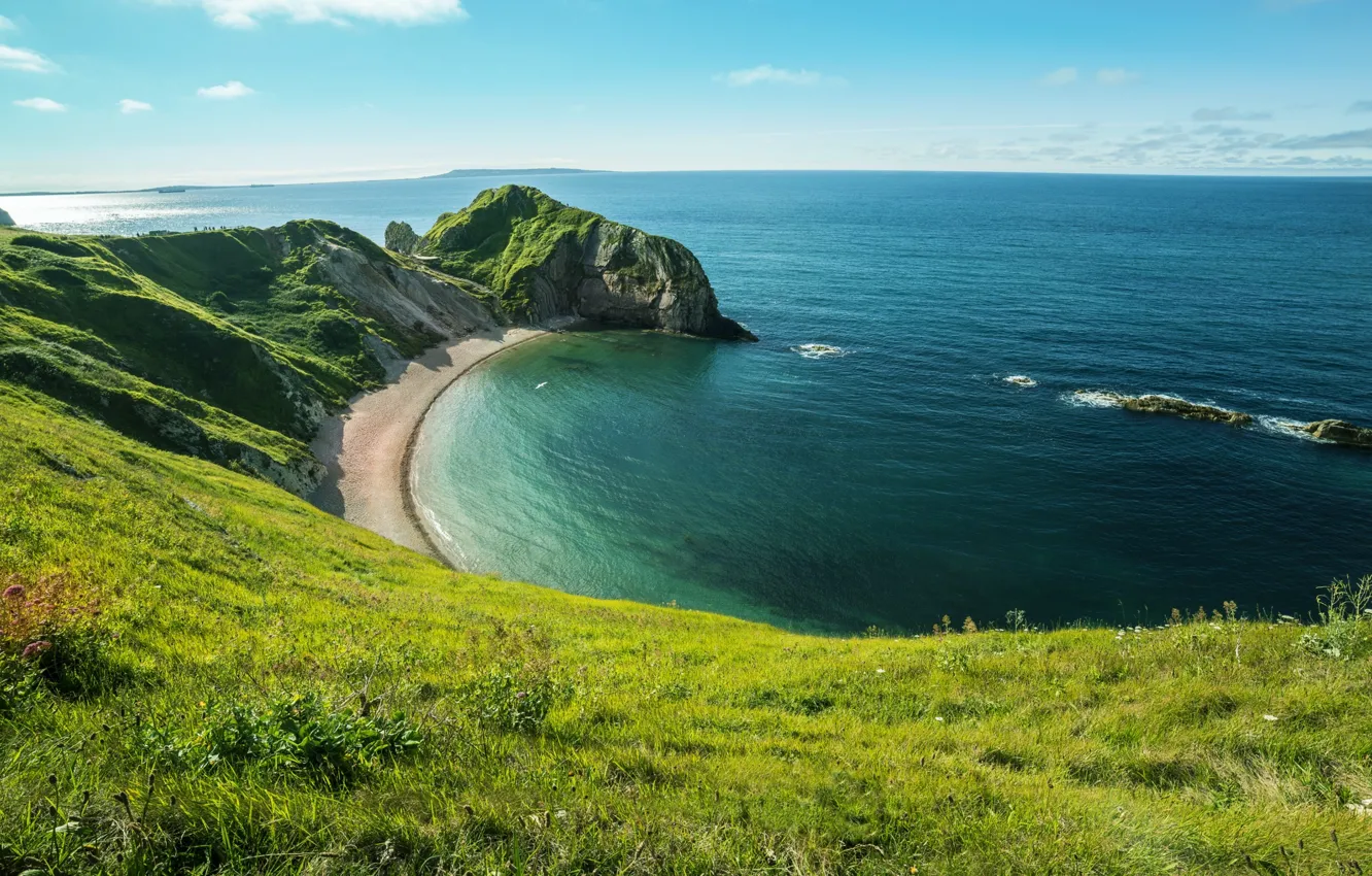 Photo wallpaper sea, beach, rocks, shore