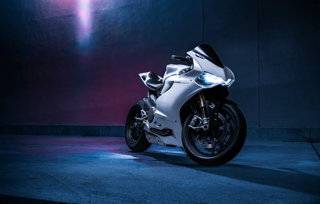 Photo wallpaper Light, Ducati, Bike, Panigale, Fast, Motorcycle, Enlaes, 1199S