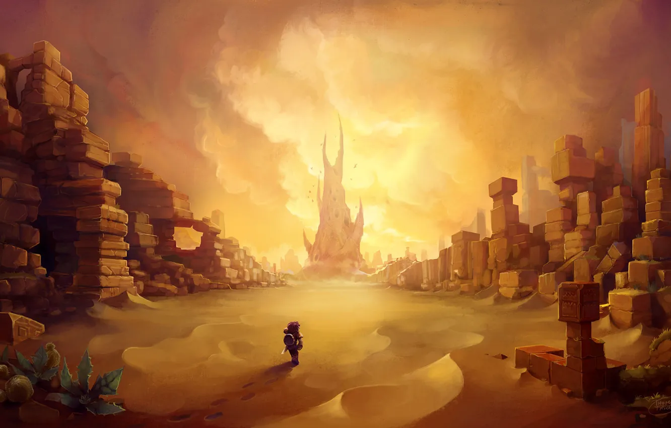 Photo wallpaper landscape, landscape, desert, Hytale