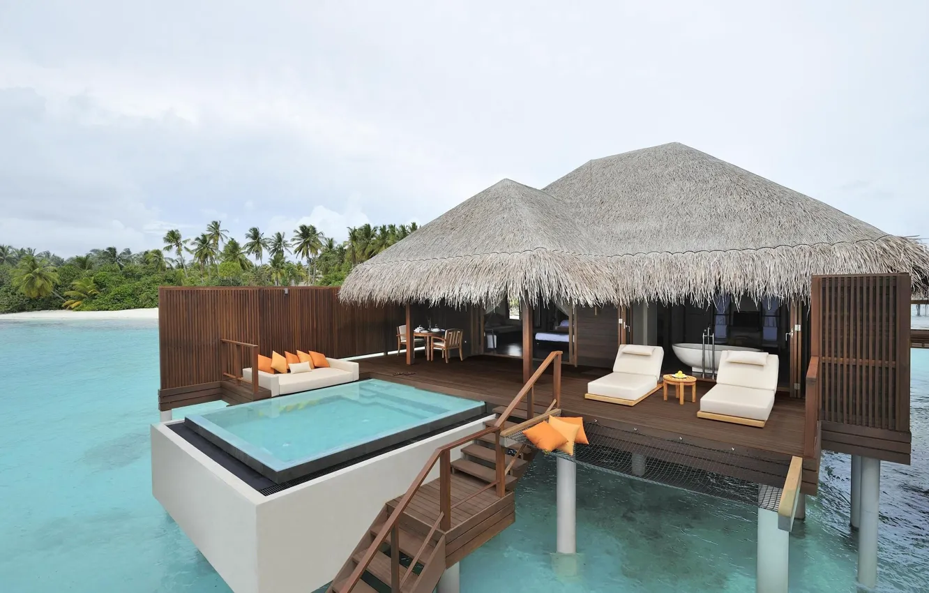 Photo wallpaper design, style, interior, pool, Bungalow, Suite, living space