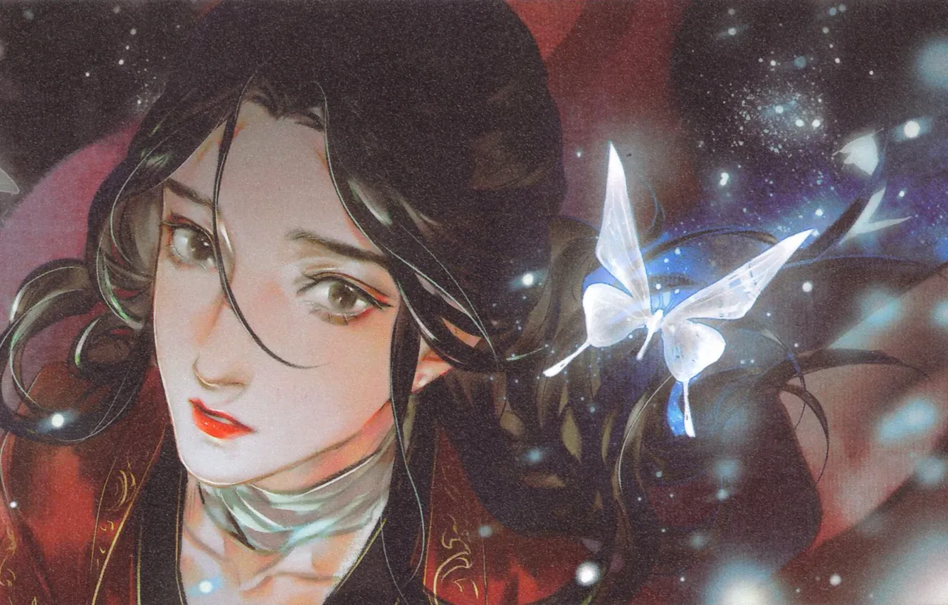 Photo wallpaper butterfly, guy, Tian Guan Ci Fu, Lian Xie