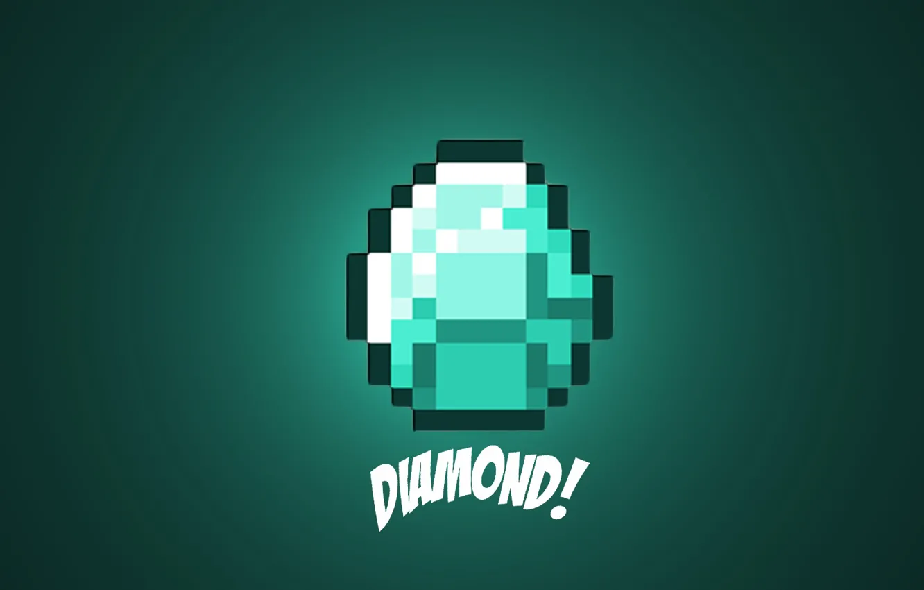 Photo wallpaper the game, diamond, minecraft, diamond, the love