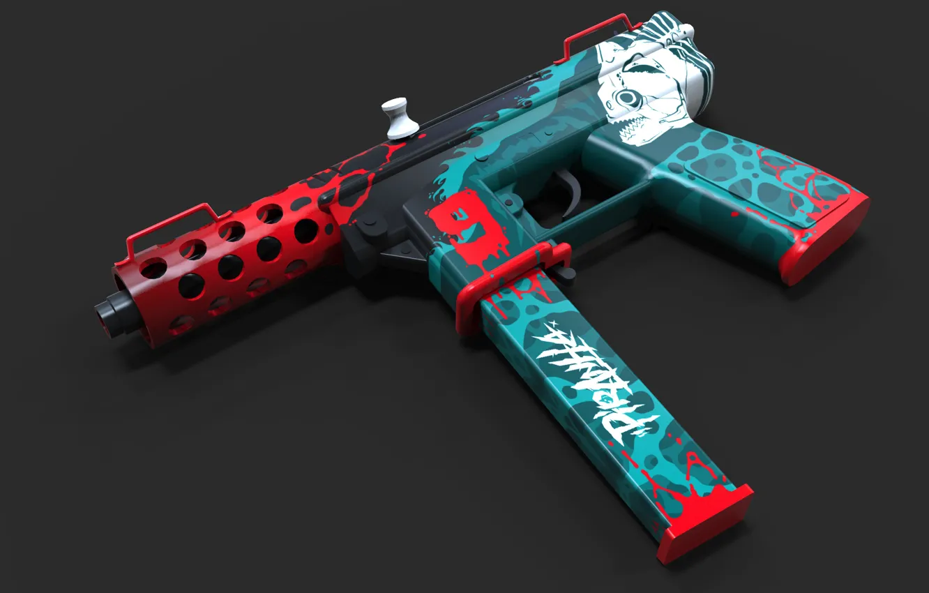 Photo wallpaper wave, water, squirt, bubbles, blood, jaw, fish, spot