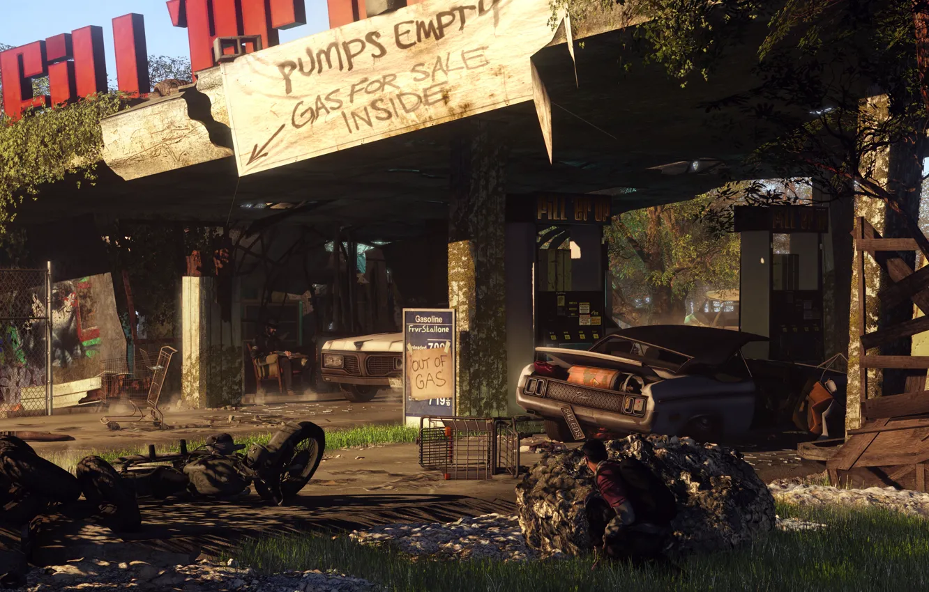 Photo wallpaper bridge, the inscription, destruction, Last, desolation