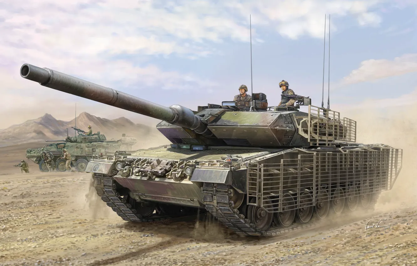 Photo wallpaper Canada, tank, main battle tank, Vincent Wai, MBT, MBT, Leopard 2A6M CAN