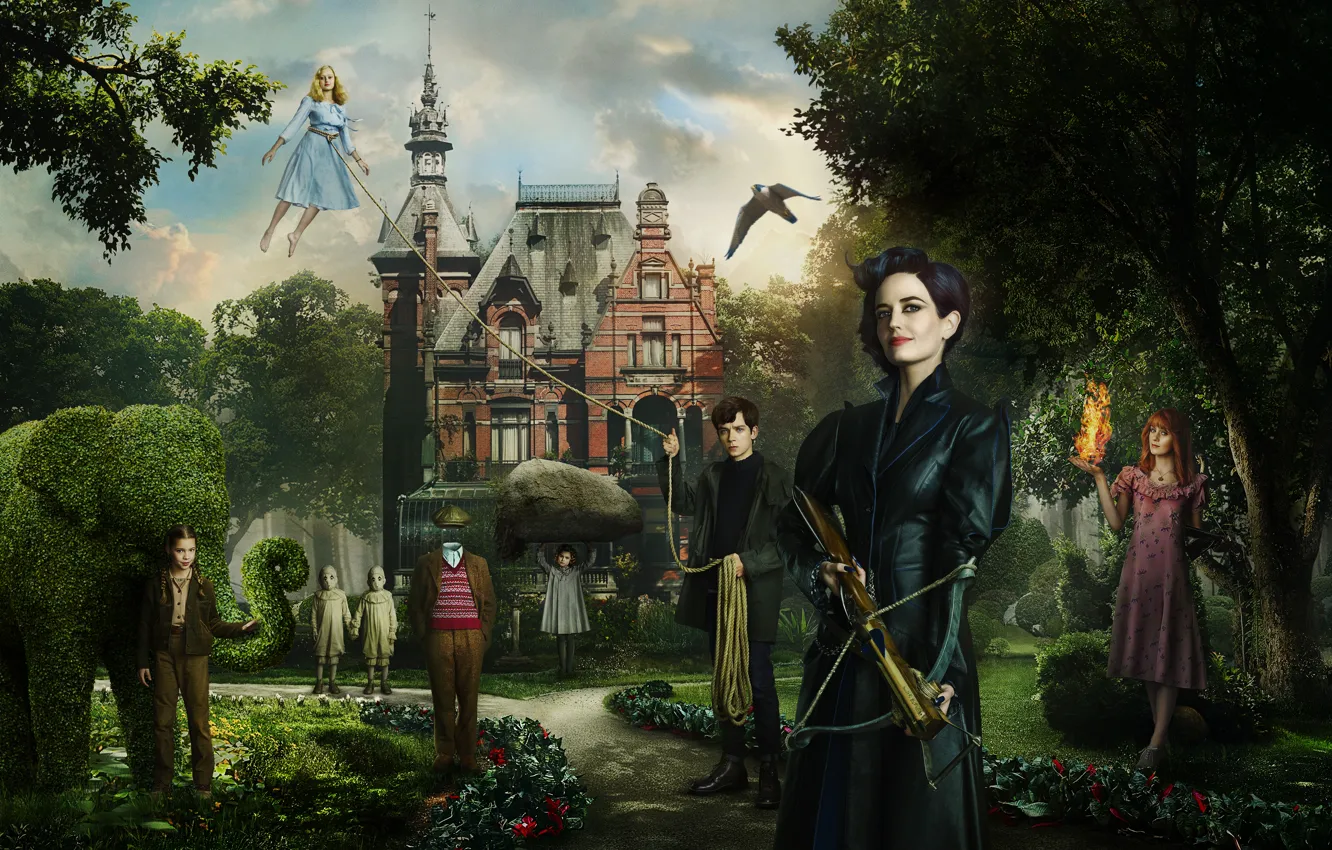 Photo wallpaper fantasy, nature, garden, Emma, children, 20th Century Fox, Jake, strong