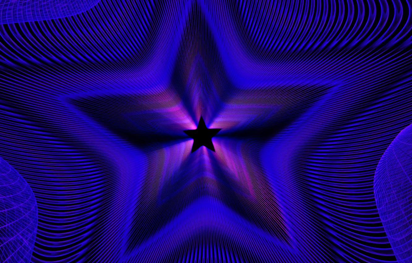 Photo wallpaper light, line, star, color, symmetry