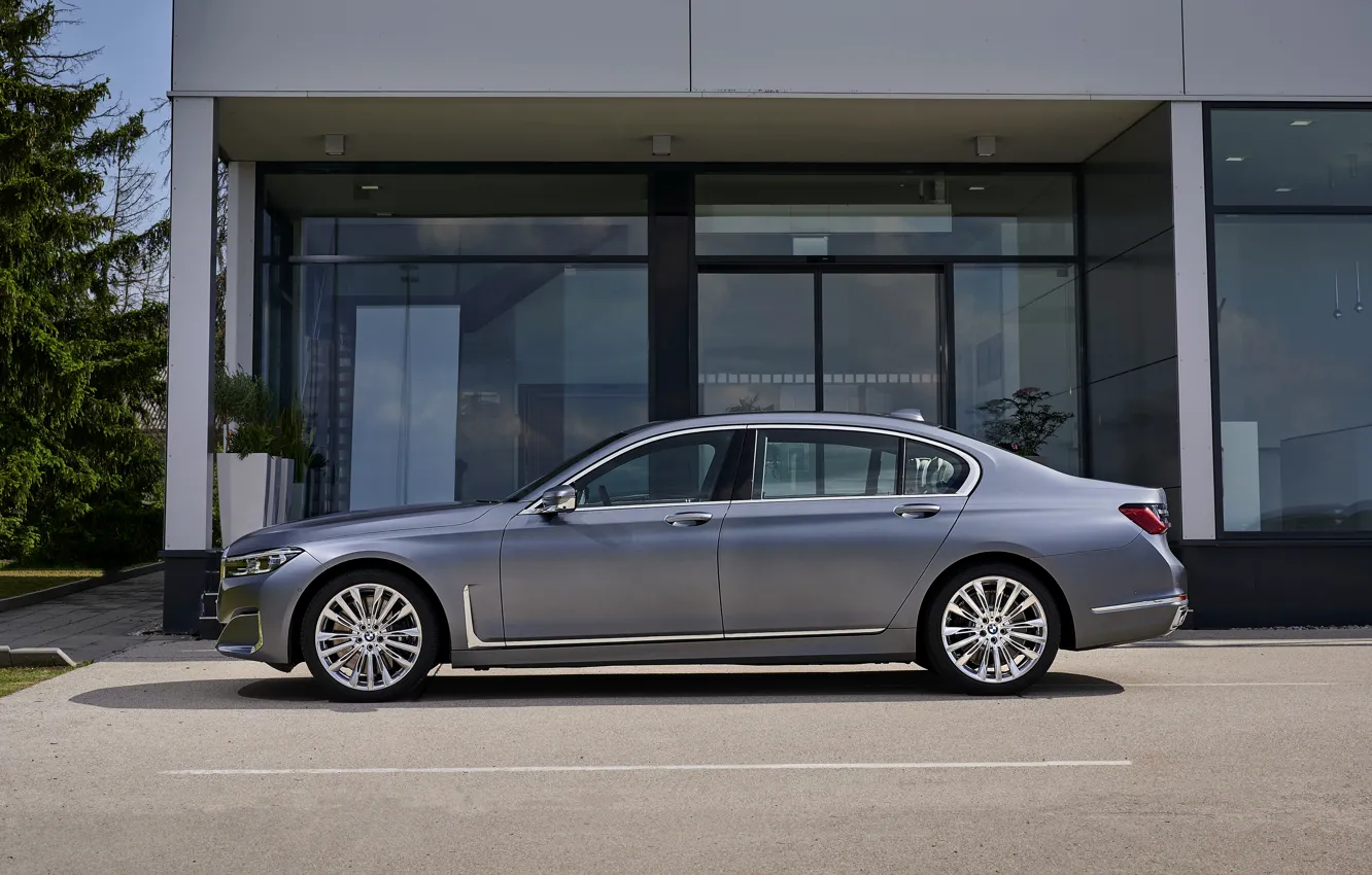 Photo wallpaper BMW, sedan, side view, 7-Series, four-door, G12, G11, 2020