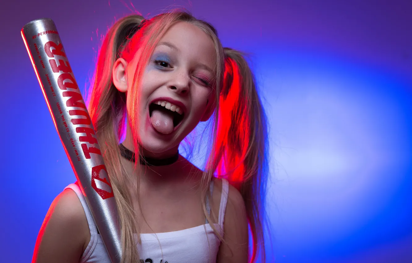 Photo wallpaper portrait, girl, bit