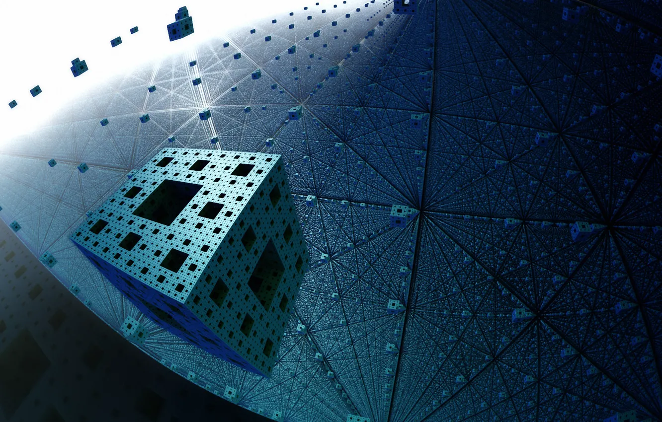 Photo wallpaper fractal, the Menger sponge