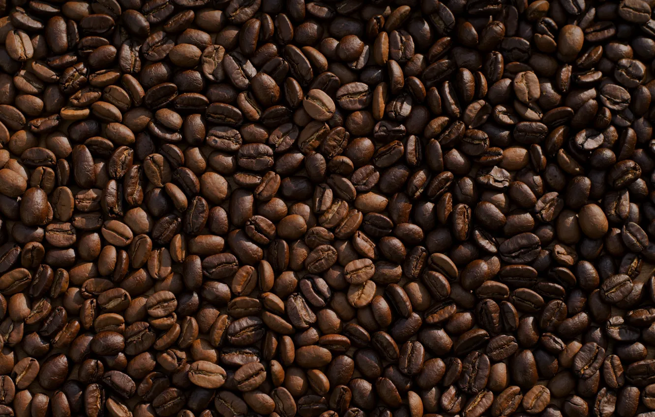 Photo wallpaper coffee, grain, a lot