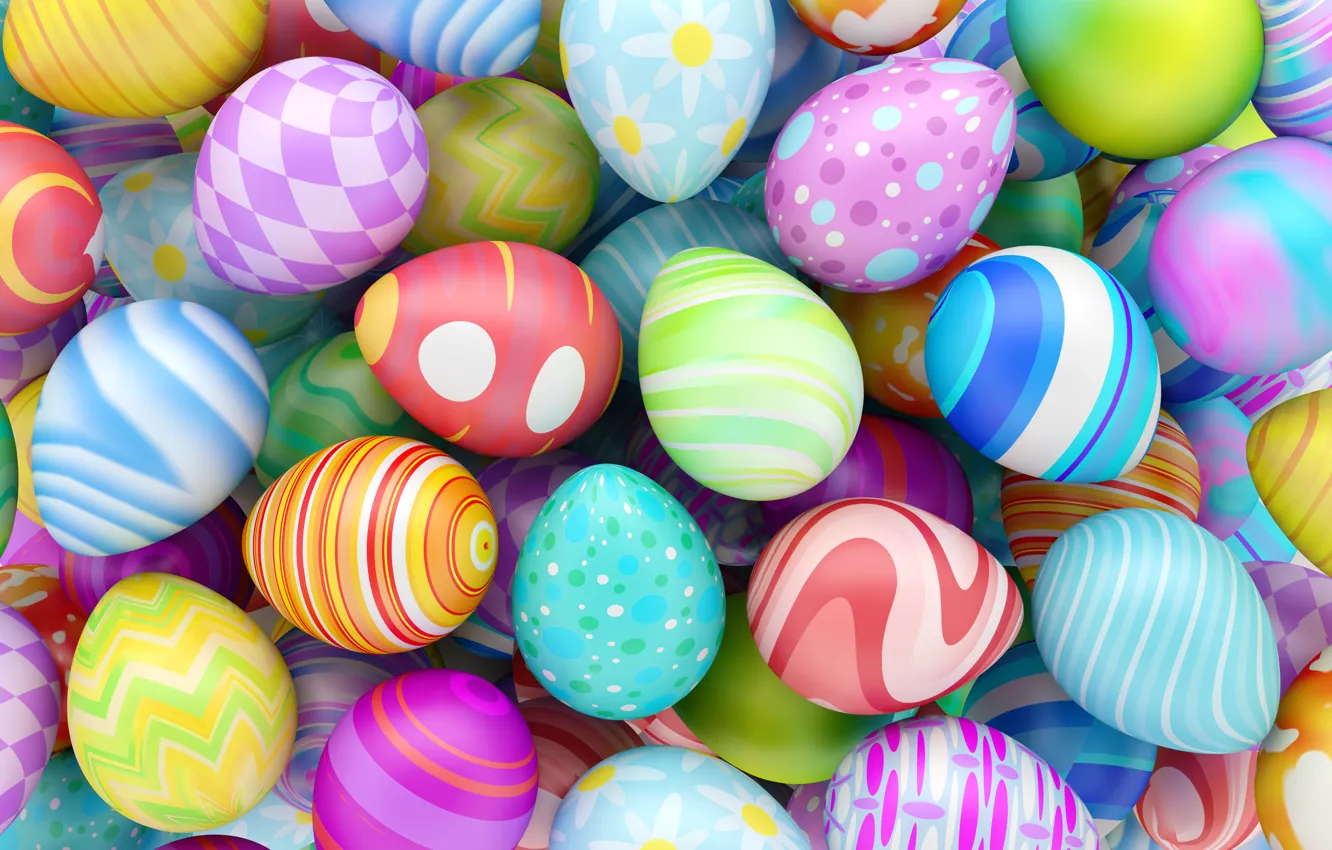 Photo wallpaper Easter, spring, eggs, Happy Easter, Easter eggs