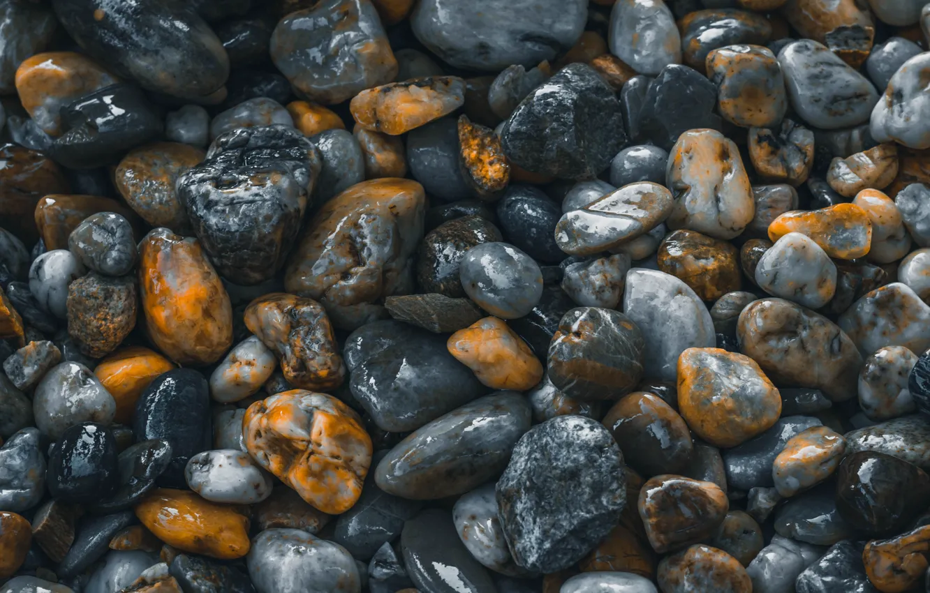 Photo wallpaper pebbles, stones, texture, stones, pebbles