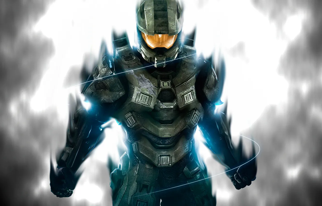Photo wallpaper soldiers, costume, Halo, determination