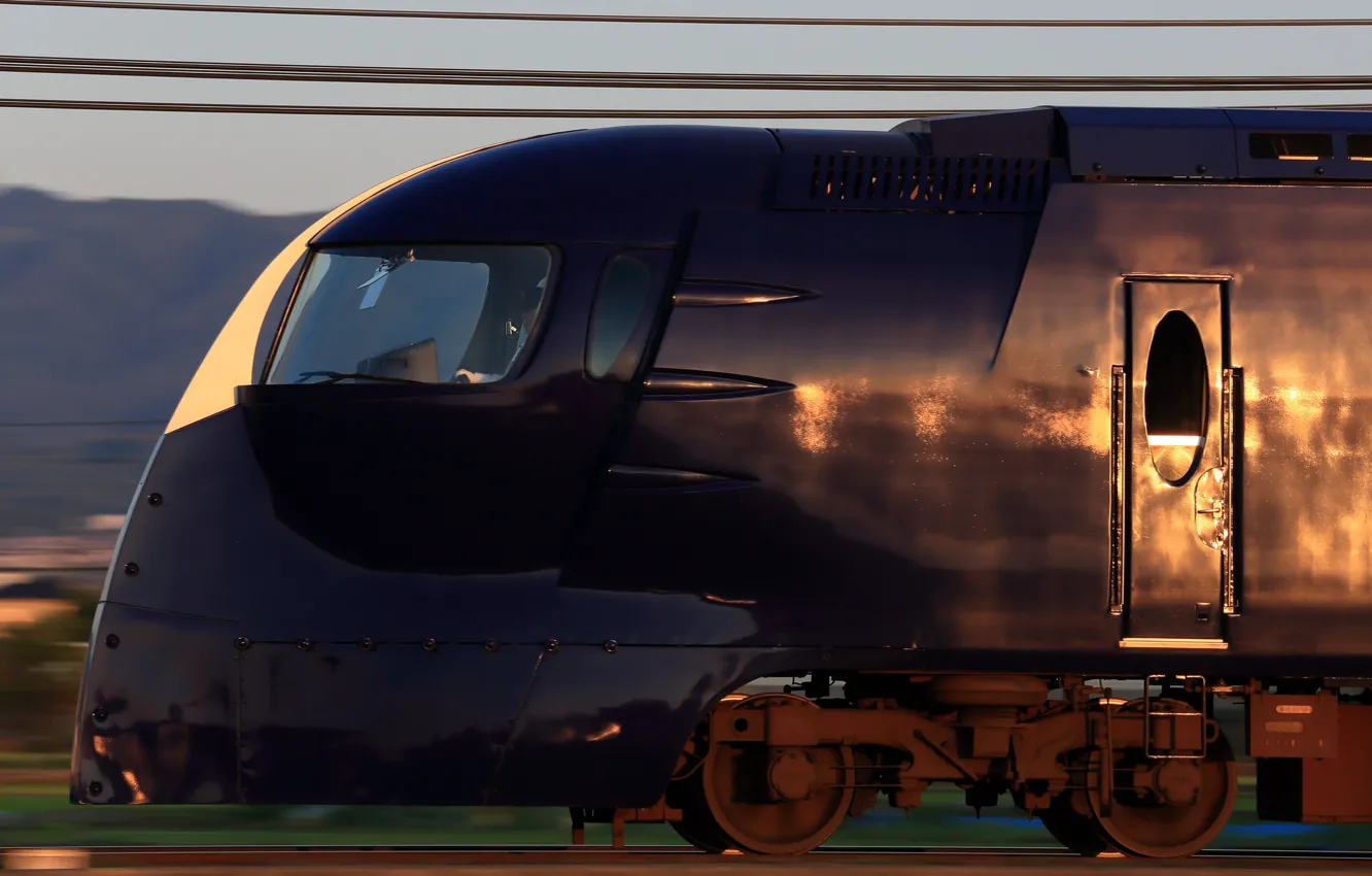 Photo wallpaper style, train, speed, form