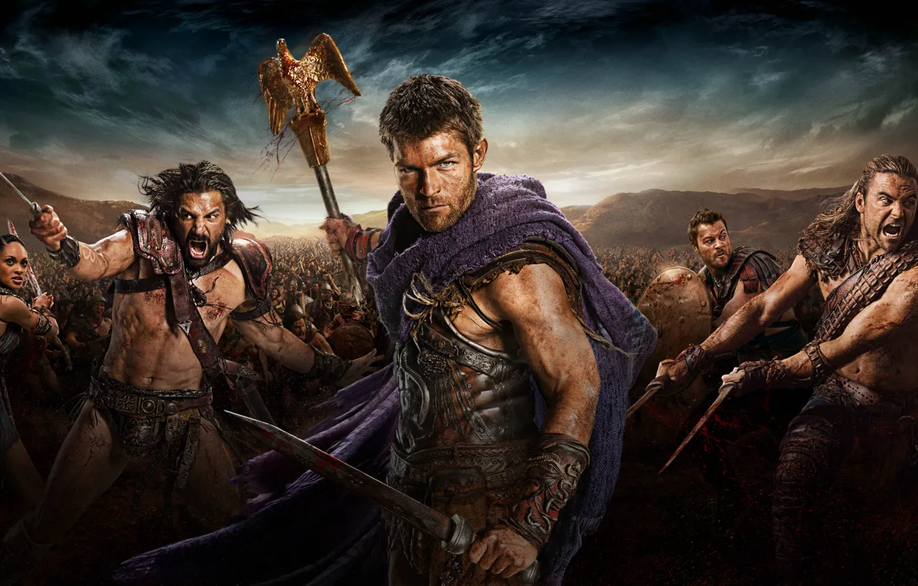 Photo wallpaper Spartacus, Spartacus, War of the damned, Liam McIntyre
