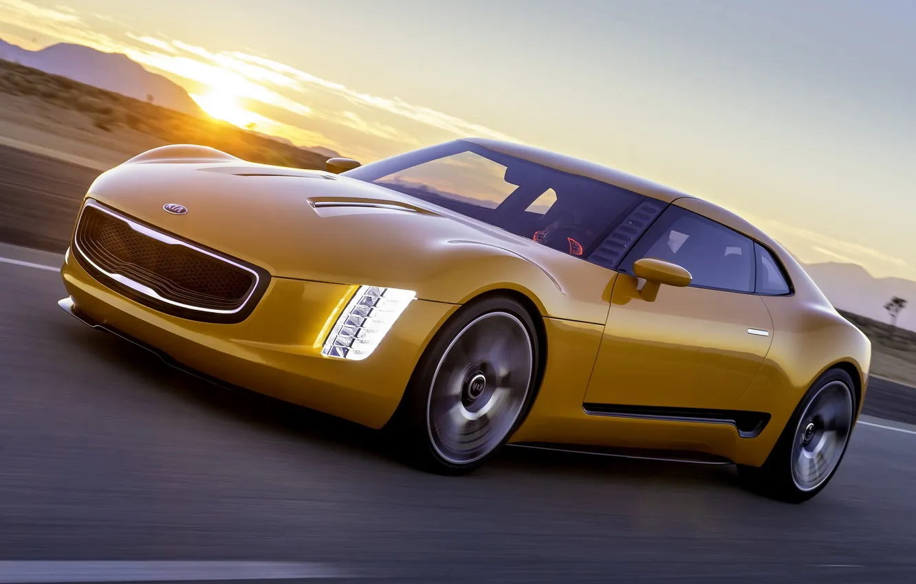 Photo wallpaper Concept, Kia, wheel, Supercar, Sports car, Stinger, automotive design, model car