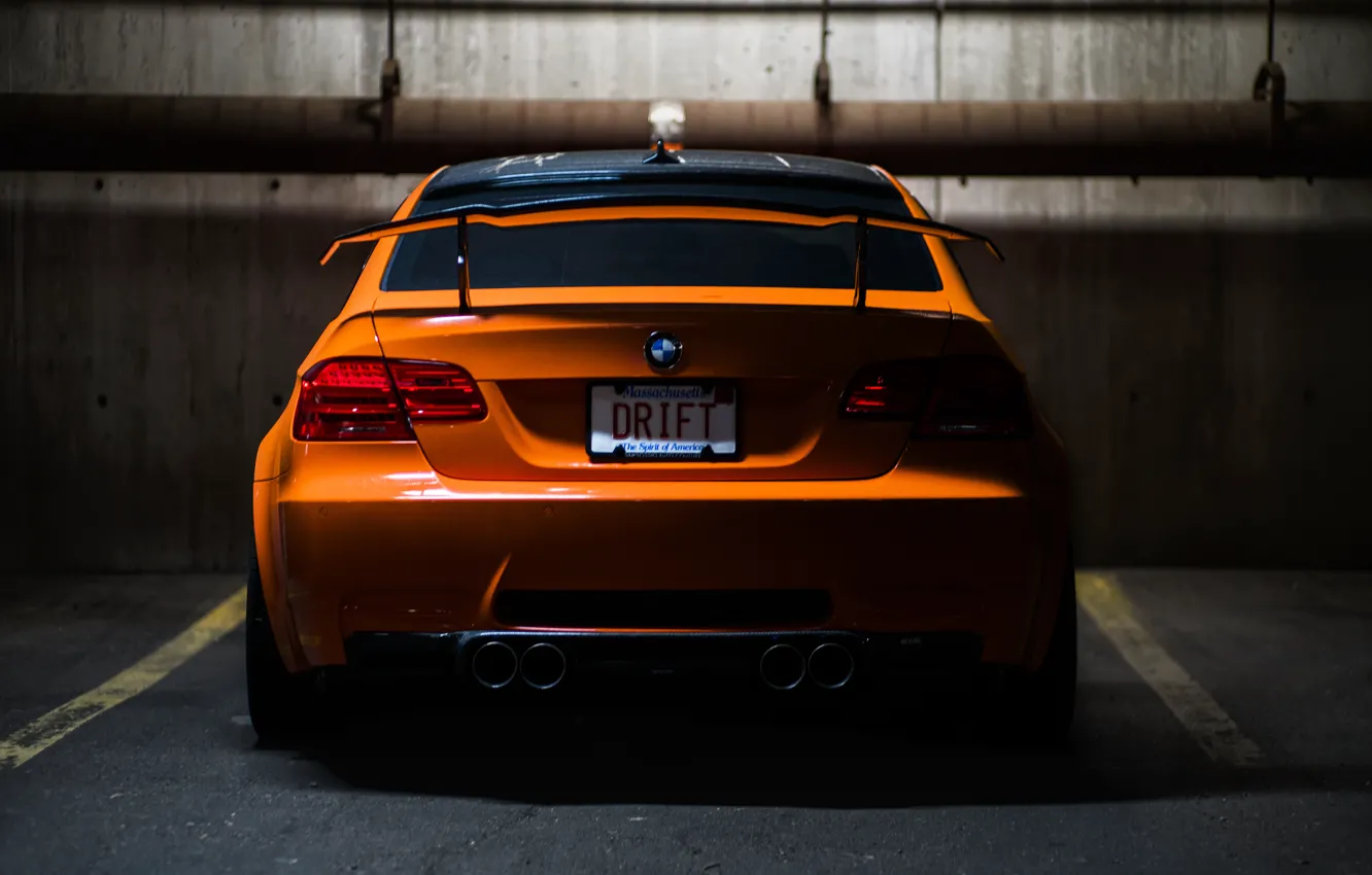 Photo wallpaper BMW, E92, GTS, M3, Lime Rock, Rear viev