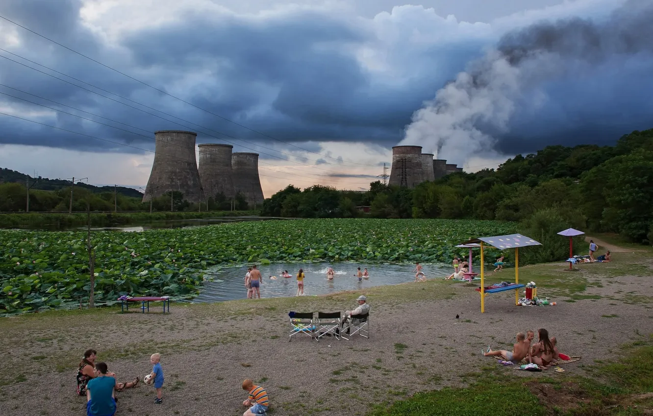 Photo wallpaper beach, nature, Lily, civilization, bathed, CHP, This is the norm