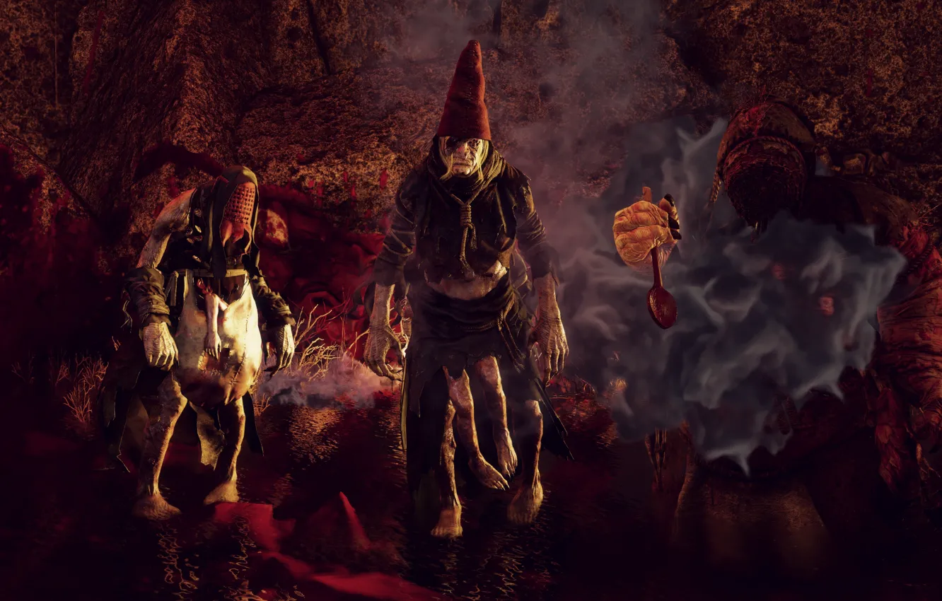 Photo wallpaper The Witcher, cook, The Witcher 3, Witches of Velena, The Ladies of the Wood, Sheptooha, …