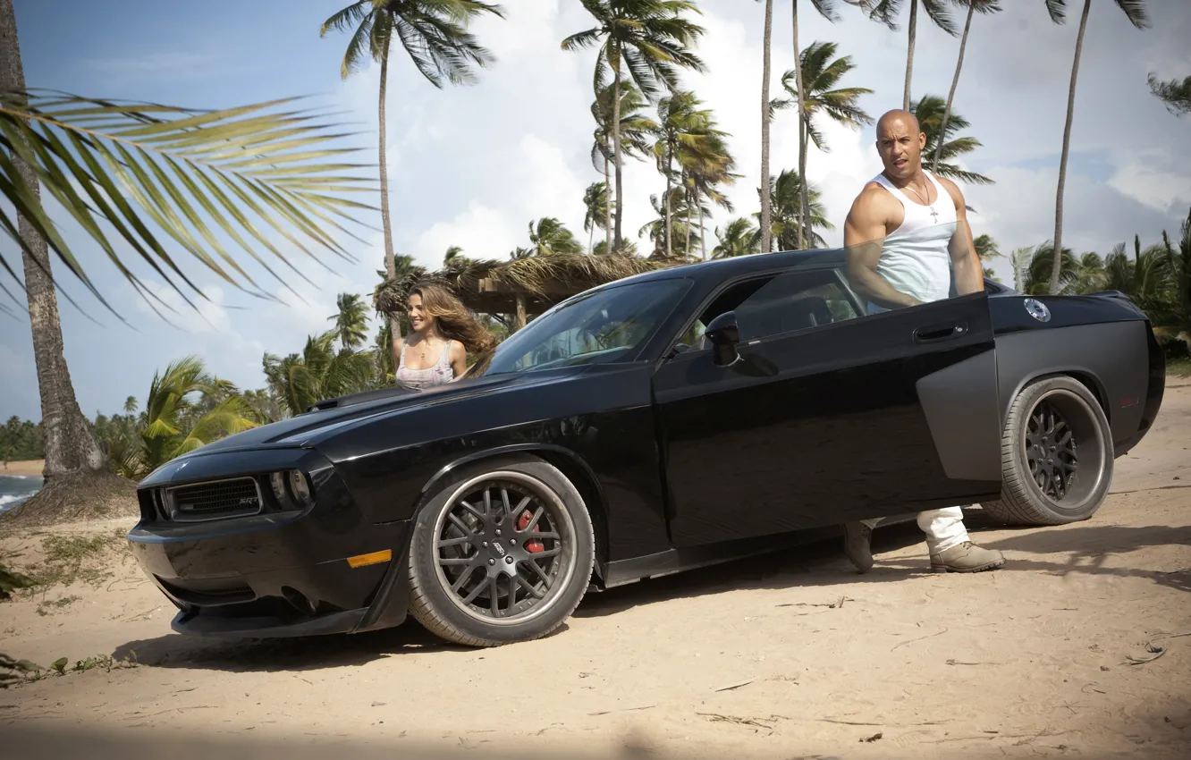 Photo wallpaper the film, Wallpaper, Dodge, Challenger, VIN Diesel, wallpapers, Vin Diesel, Fast and furious 5